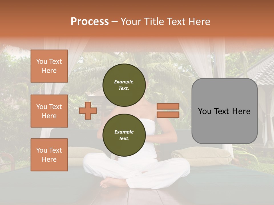 Black Hair Outdoor Model PowerPoint Template