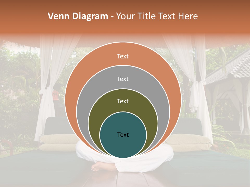 Black Hair Outdoor Model PowerPoint Template