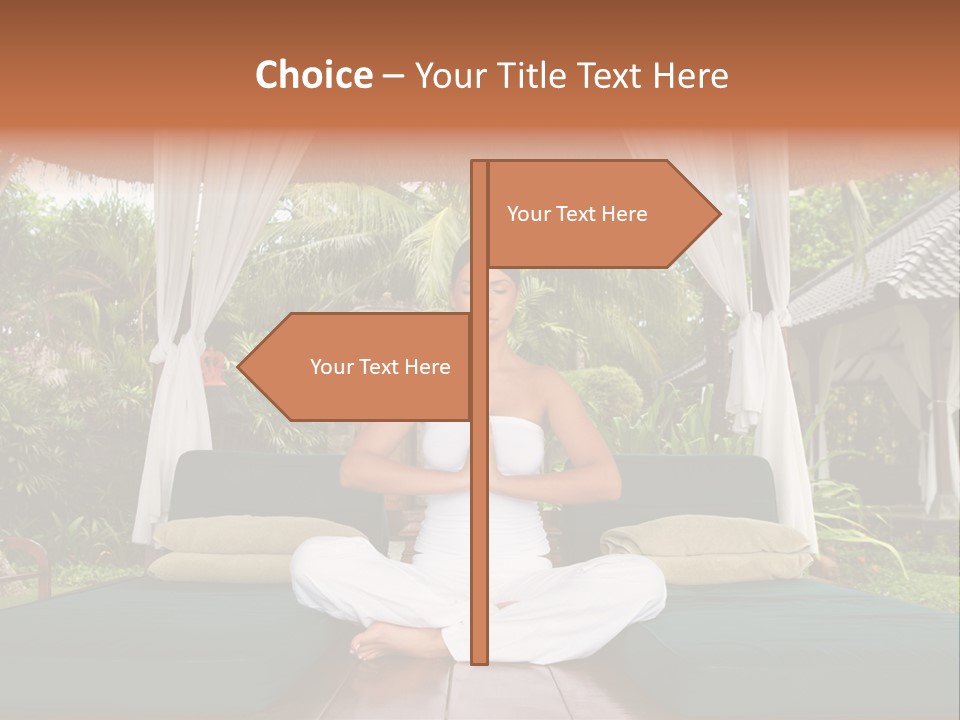 Black Hair Outdoor Model PowerPoint Template