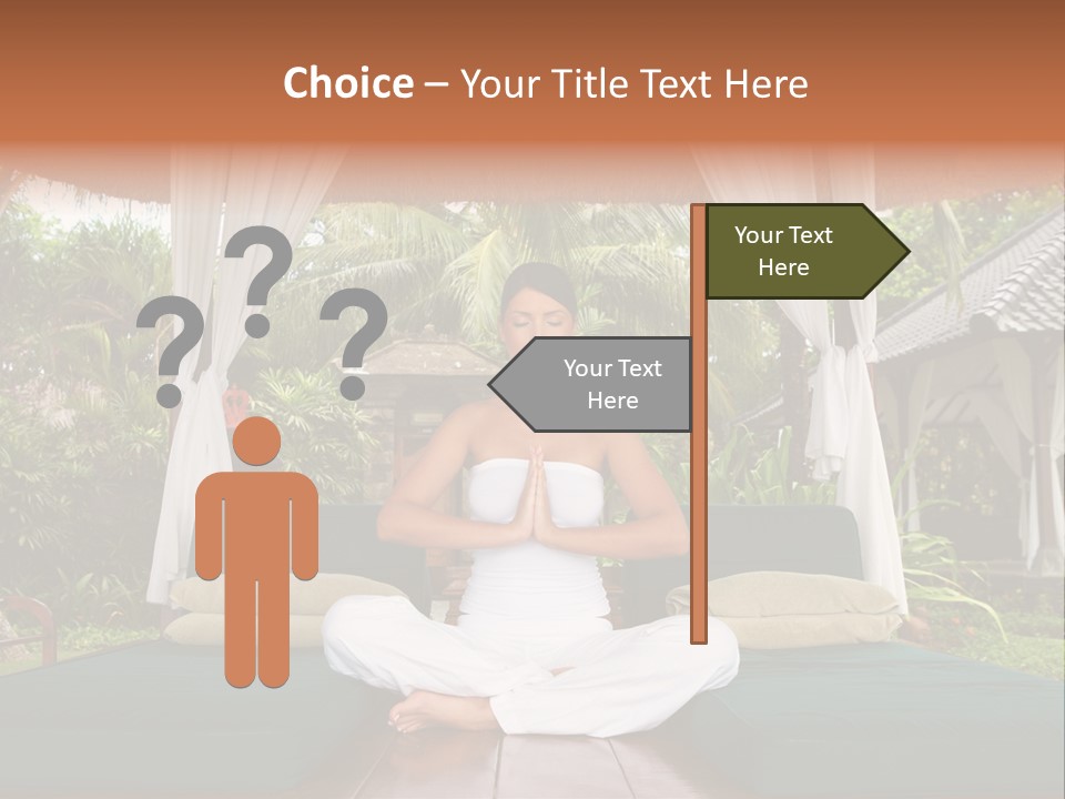 Black Hair Outdoor Model PowerPoint Template