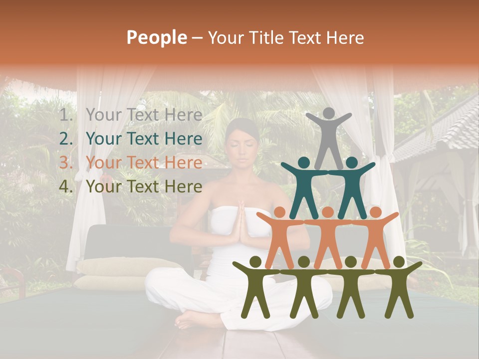 Black Hair Outdoor Model PowerPoint Template