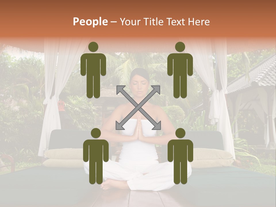 Black Hair Outdoor Model PowerPoint Template