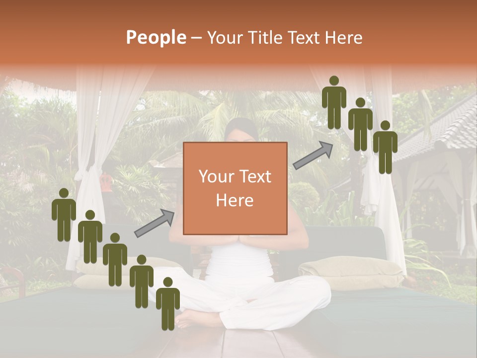 Black Hair Outdoor Model PowerPoint Template