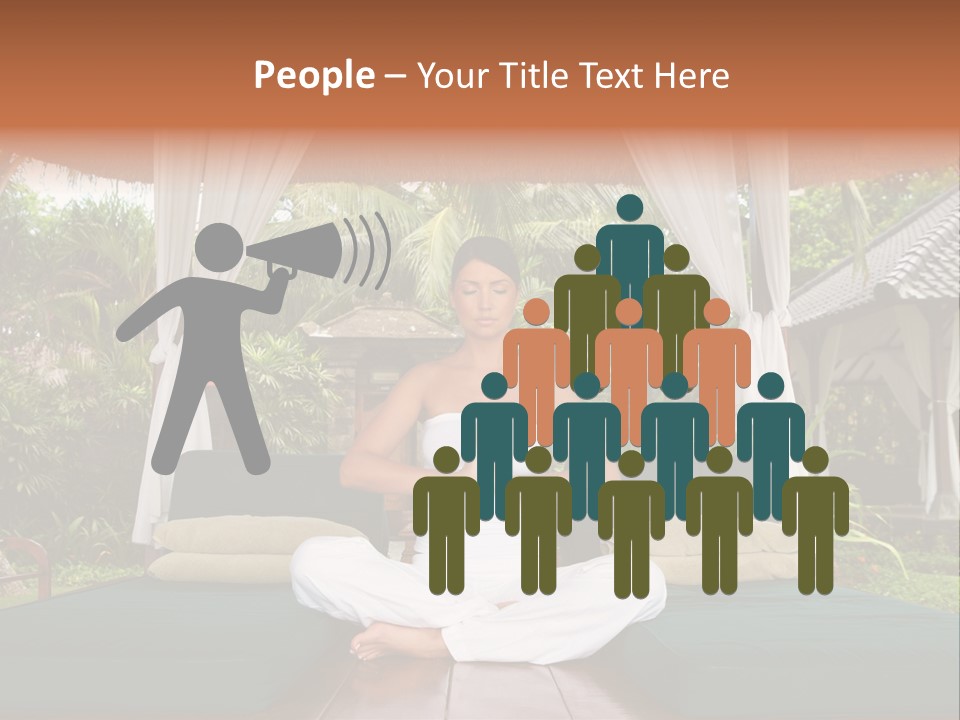 Black Hair Outdoor Model PowerPoint Template