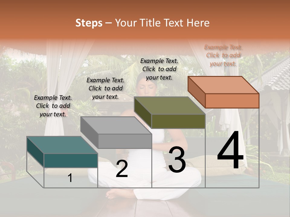 Black Hair Outdoor Model PowerPoint Template