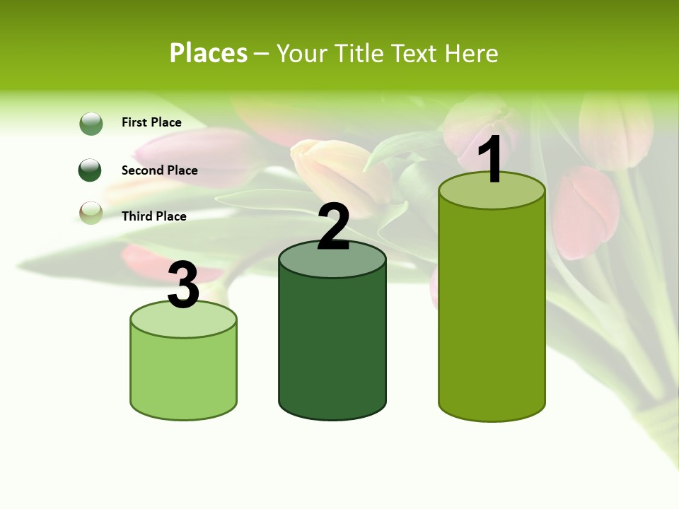 Purple Bouquet Tulips PowerPoint Template