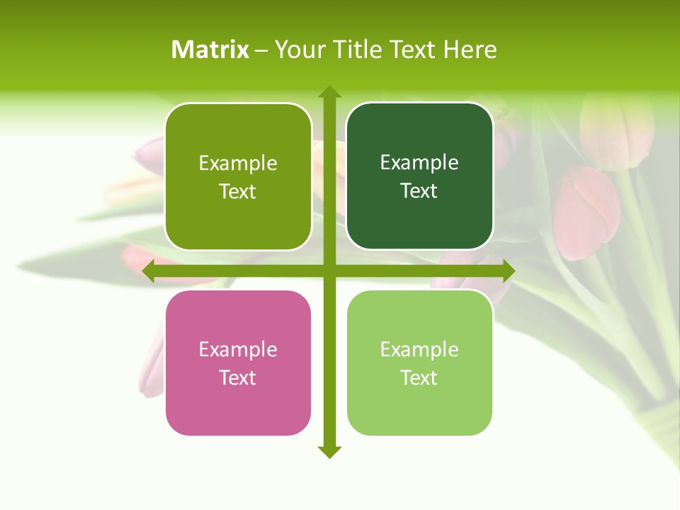 Purple Bouquet Tulips PowerPoint Template