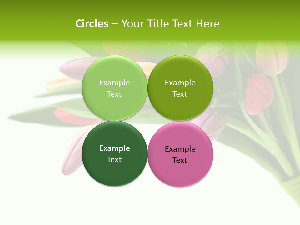 Purple Bouquet Tulips PowerPoint Template