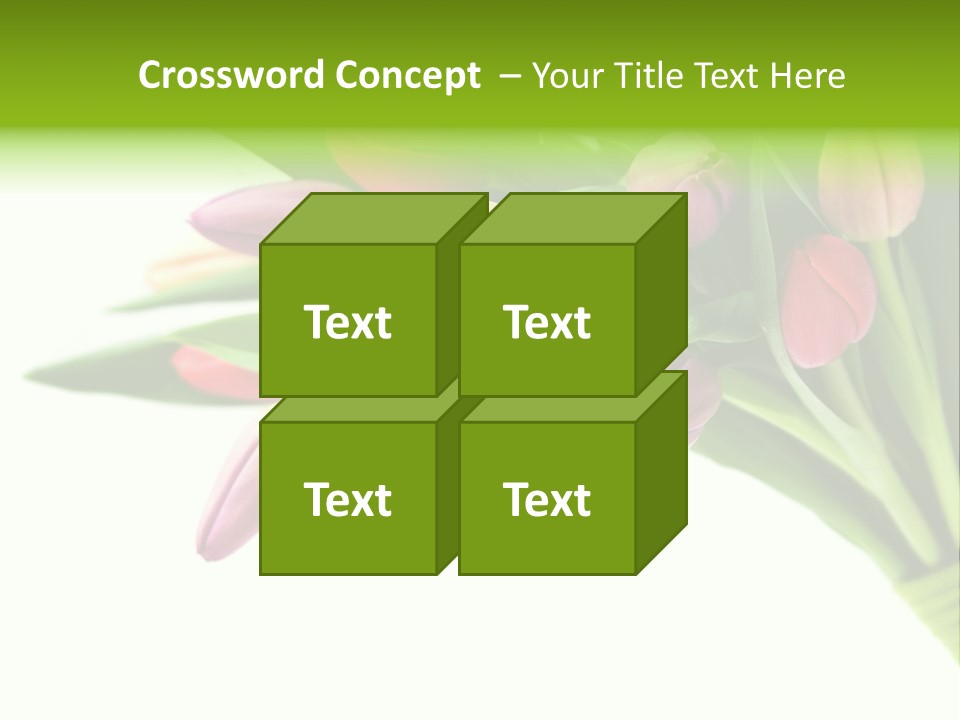 Purple Bouquet Tulips PowerPoint Template