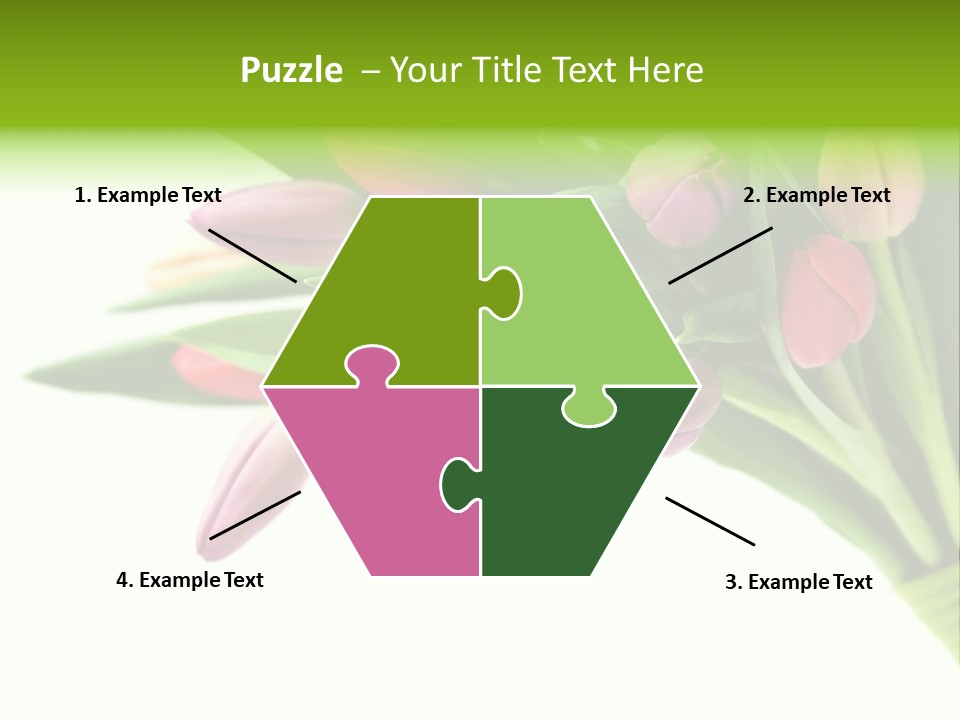 Purple Bouquet Tulips PowerPoint Template