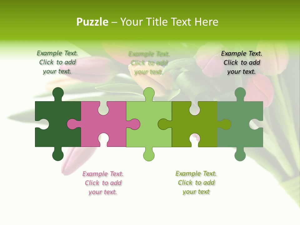 Purple Bouquet Tulips PowerPoint Template