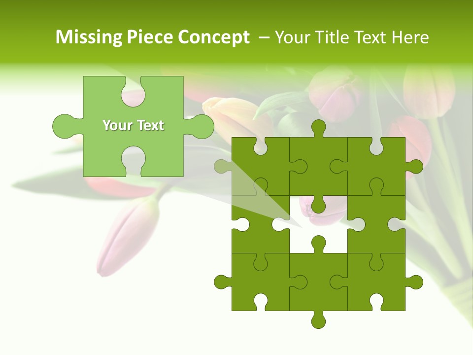 Purple Bouquet Tulips PowerPoint Template