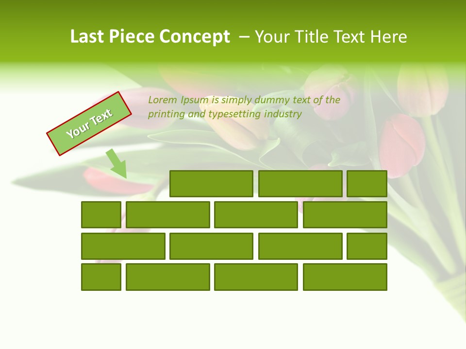 Purple Bouquet Tulips PowerPoint Template