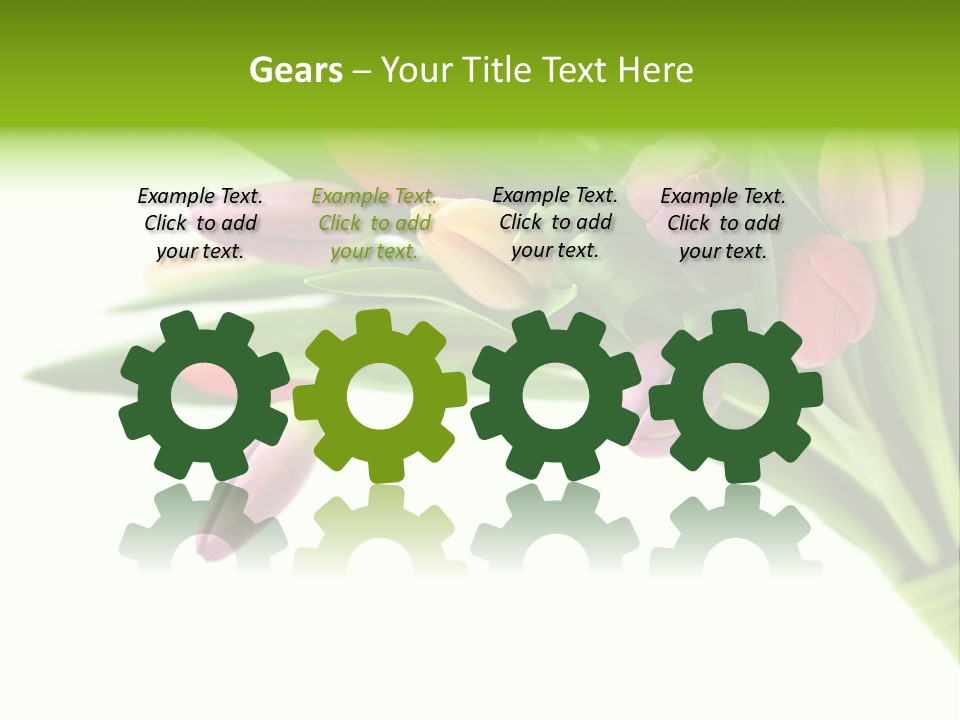 Purple Bouquet Tulips PowerPoint Template