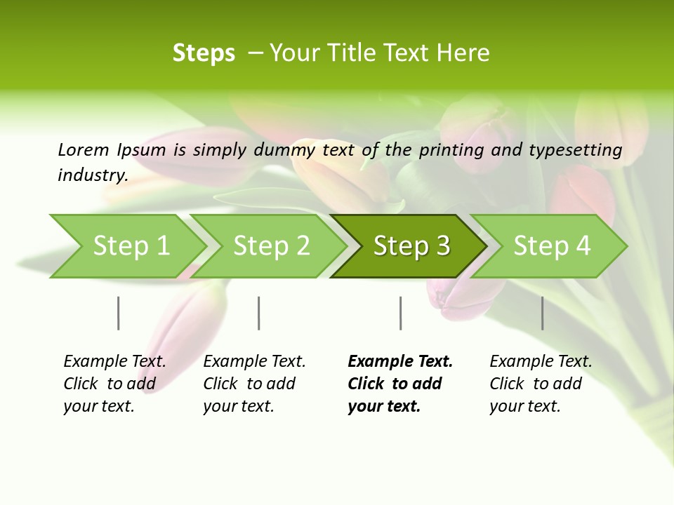 Purple Bouquet Tulips PowerPoint Template