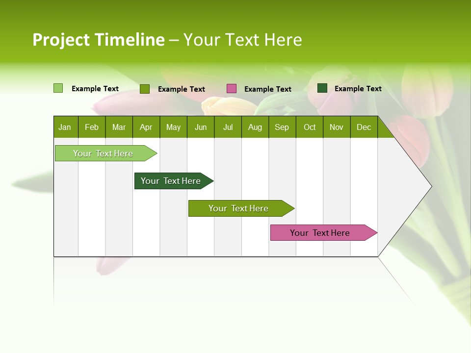 Purple Bouquet Tulips PowerPoint Template