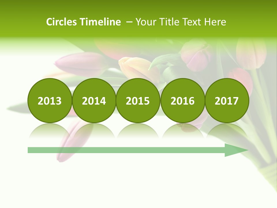 Purple Bouquet Tulips PowerPoint Template