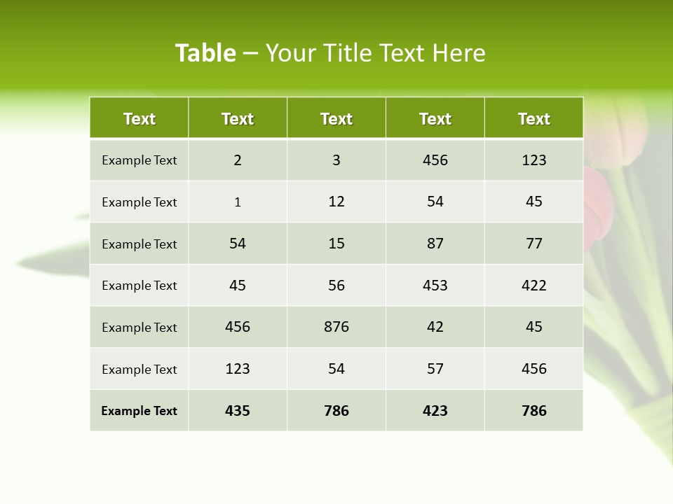 Purple Bouquet Tulips PowerPoint Template