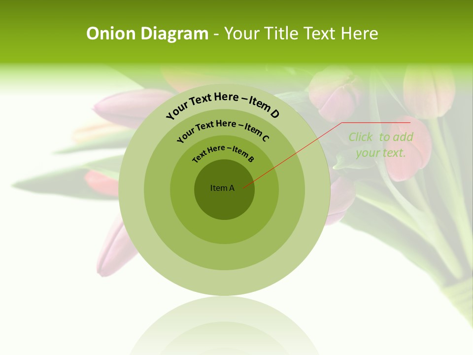 Purple Bouquet Tulips PowerPoint Template