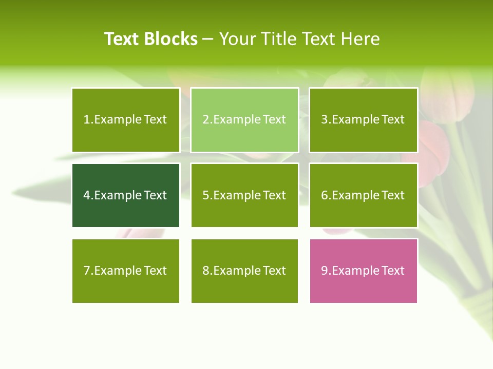 Purple Bouquet Tulips PowerPoint Template