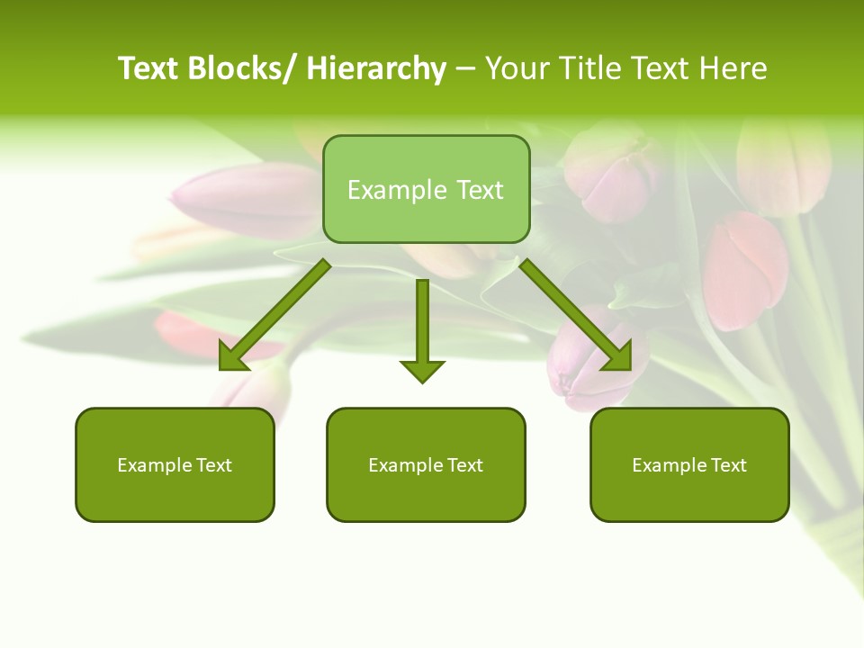 Purple Bouquet Tulips PowerPoint Template