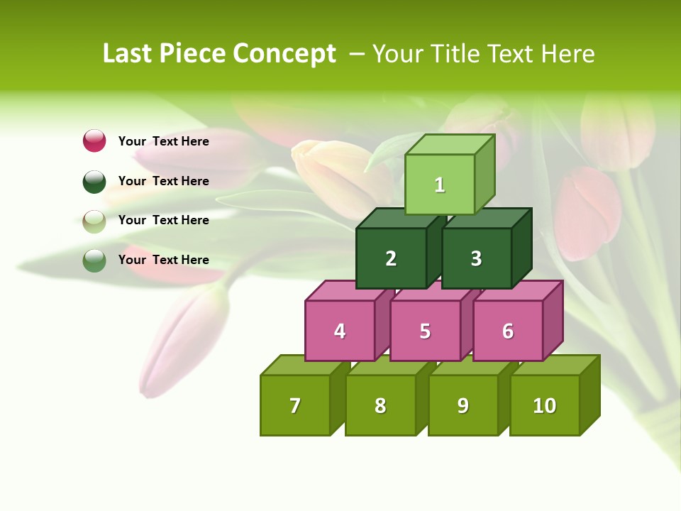 Purple Bouquet Tulips PowerPoint Template