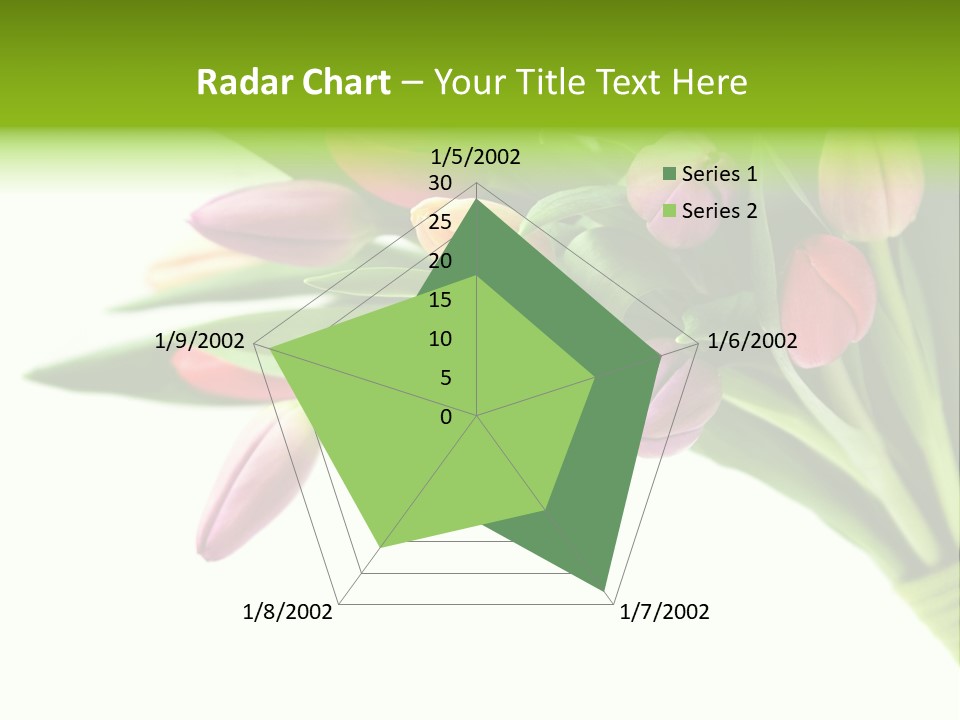 Purple Bouquet Tulips PowerPoint Template