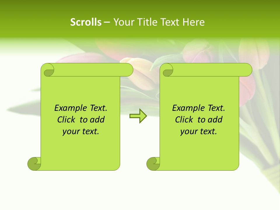 Purple Bouquet Tulips PowerPoint Template