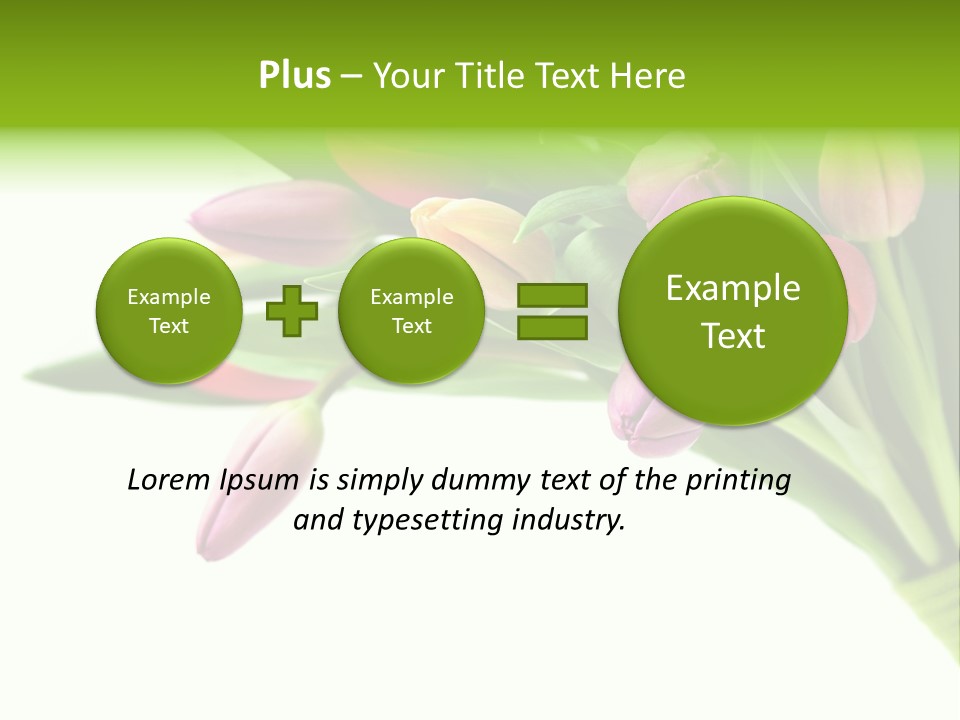 Purple Bouquet Tulips PowerPoint Template