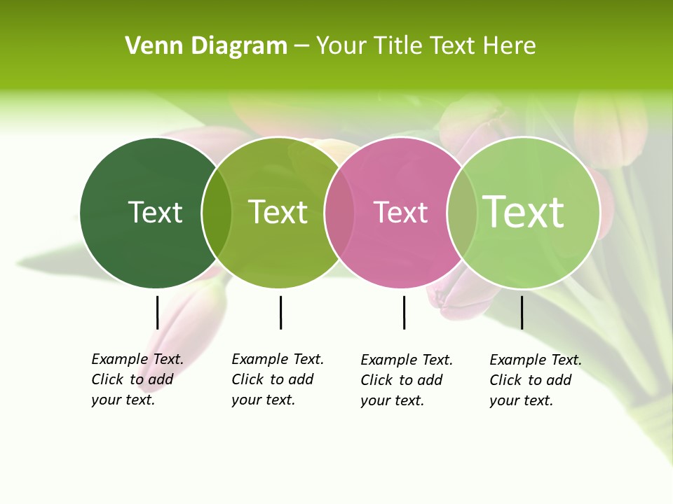 Purple Bouquet Tulips PowerPoint Template