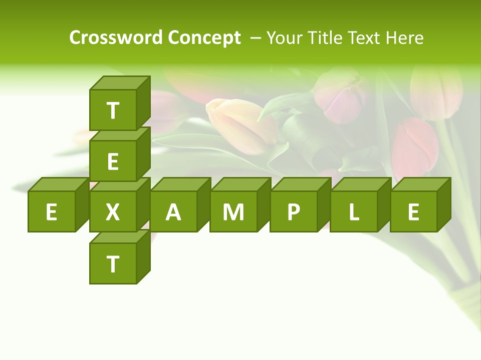 Purple Bouquet Tulips PowerPoint Template