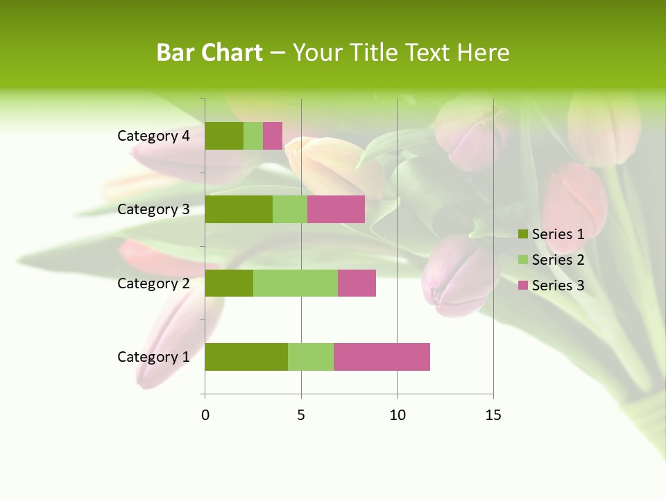 Purple Bouquet Tulips PowerPoint Template