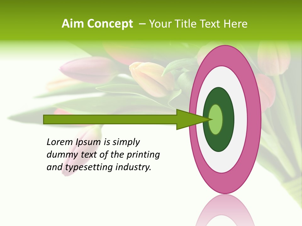 Purple Bouquet Tulips PowerPoint Template