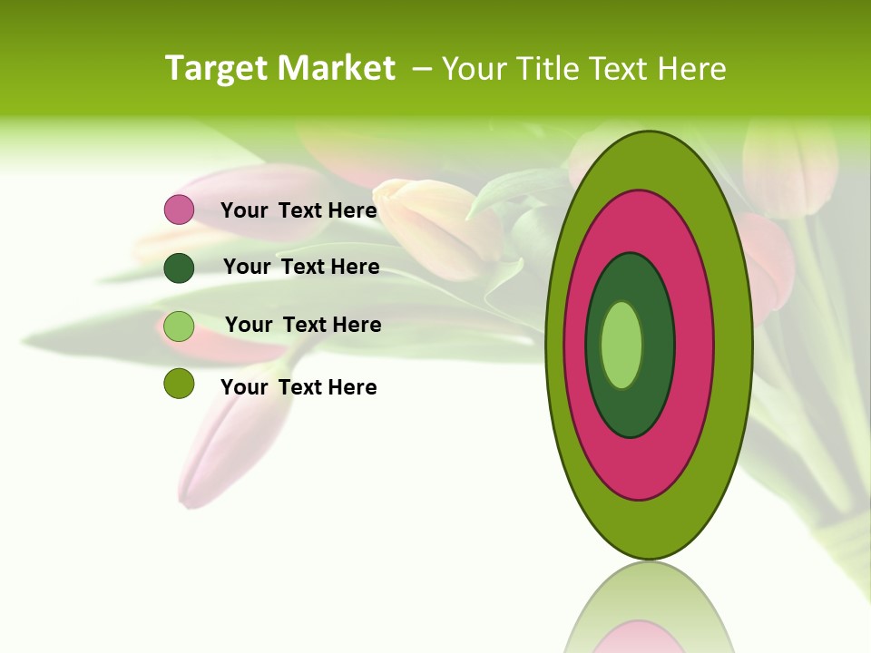 Purple Bouquet Tulips PowerPoint Template