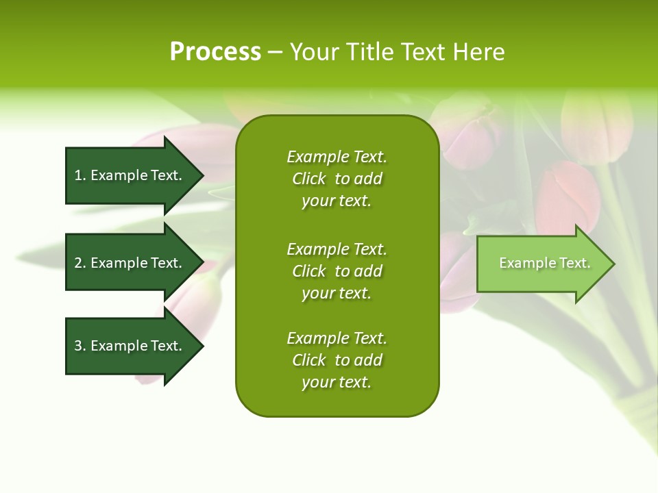 Purple Bouquet Tulips PowerPoint Template