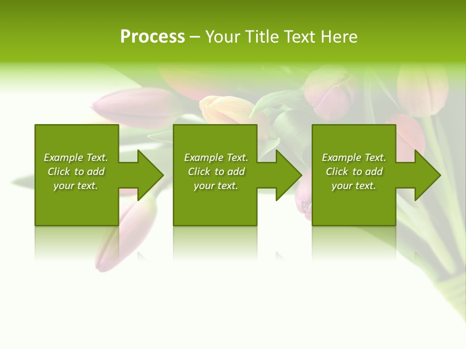 Purple Bouquet Tulips PowerPoint Template