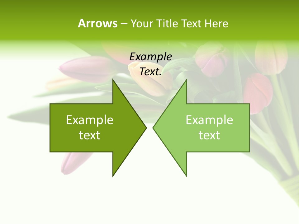 Purple Bouquet Tulips PowerPoint Template