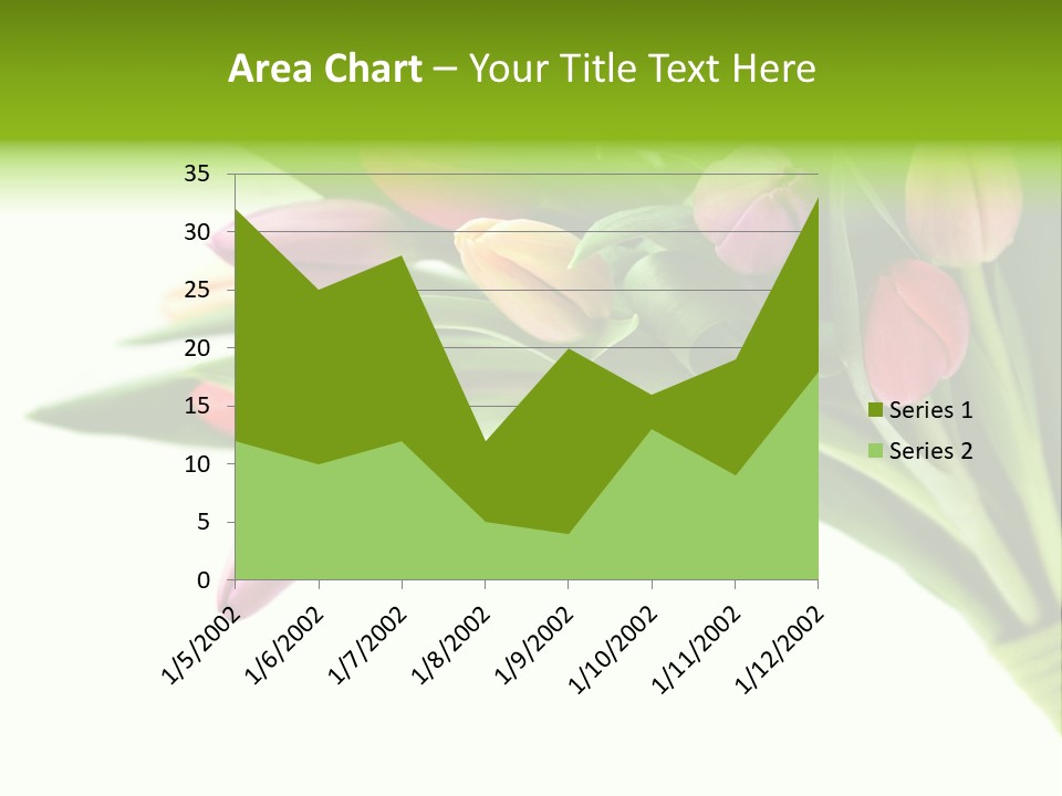 Purple Bouquet Tulips PowerPoint Template
