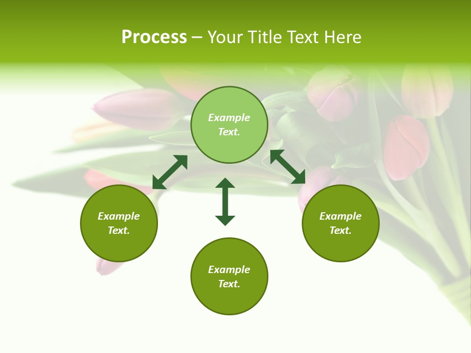 Purple Bouquet Tulips PowerPoint Template