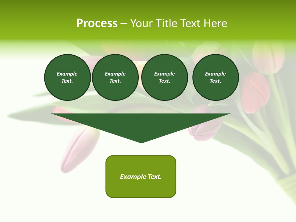Purple Bouquet Tulips PowerPoint Template