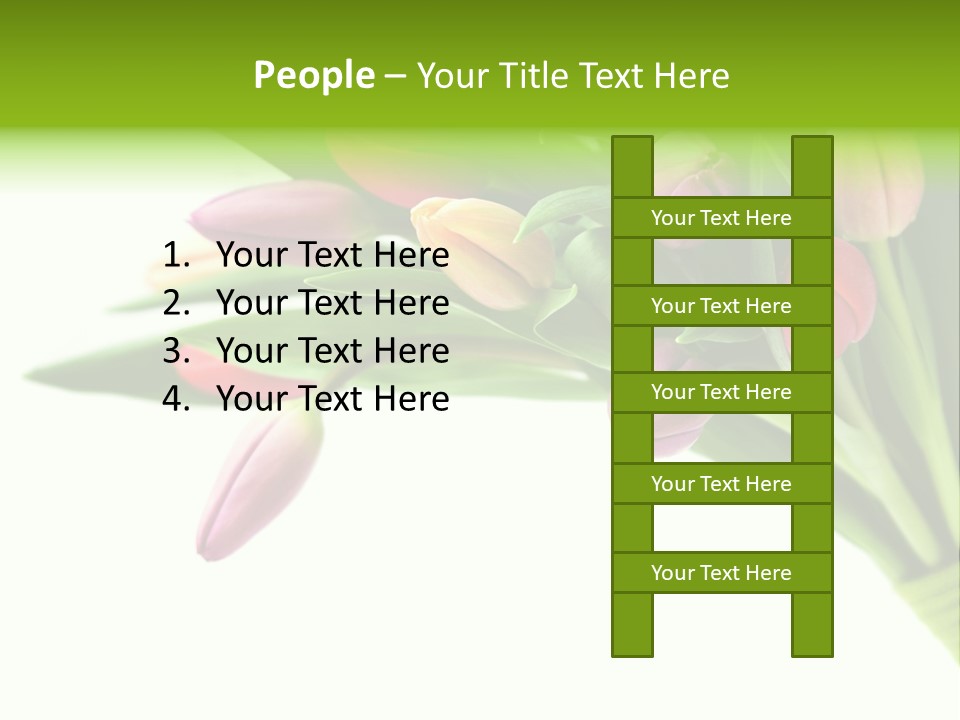 Purple Bouquet Tulips PowerPoint Template