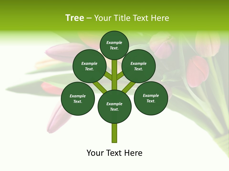 Purple Bouquet Tulips PowerPoint Template