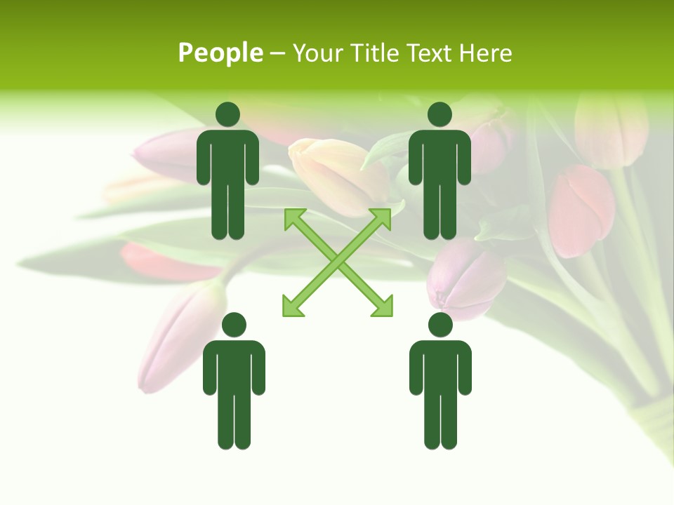 Purple Bouquet Tulips PowerPoint Template