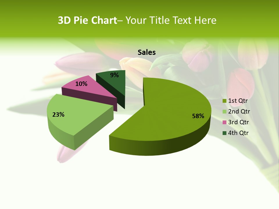 Purple Bouquet Tulips PowerPoint Template