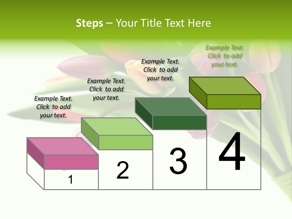 Purple Bouquet Tulips PowerPoint Template