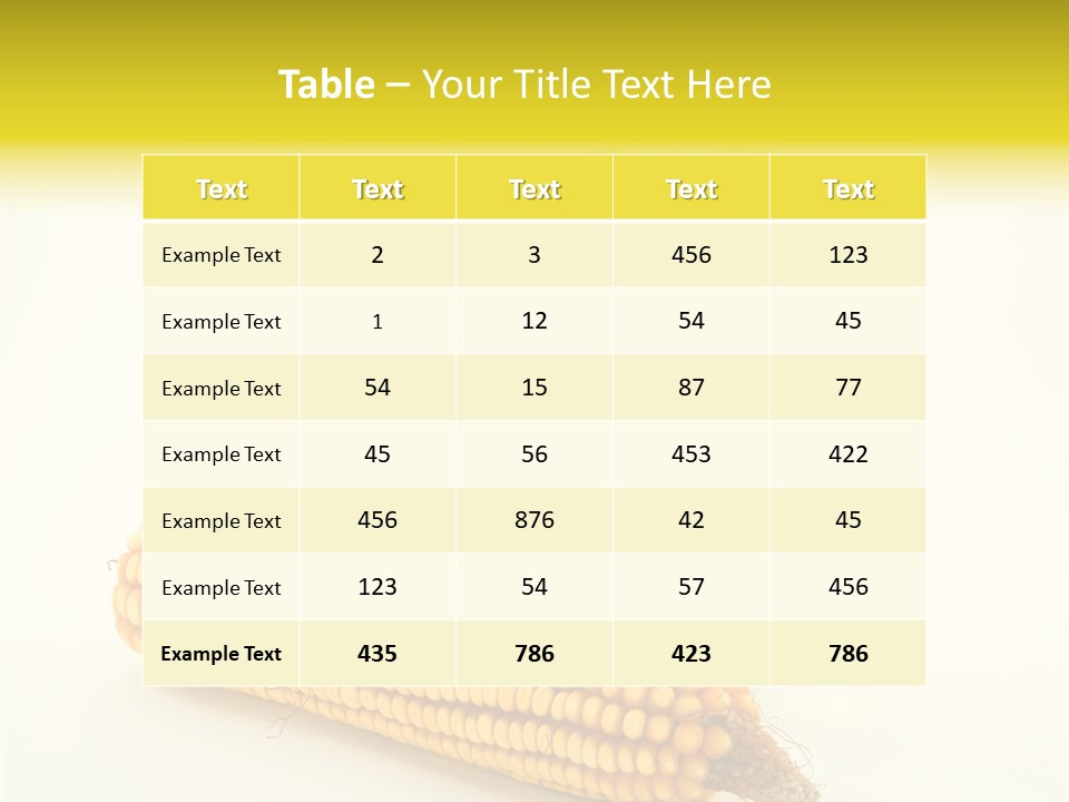 Sweet Corn Grain PowerPoint Template