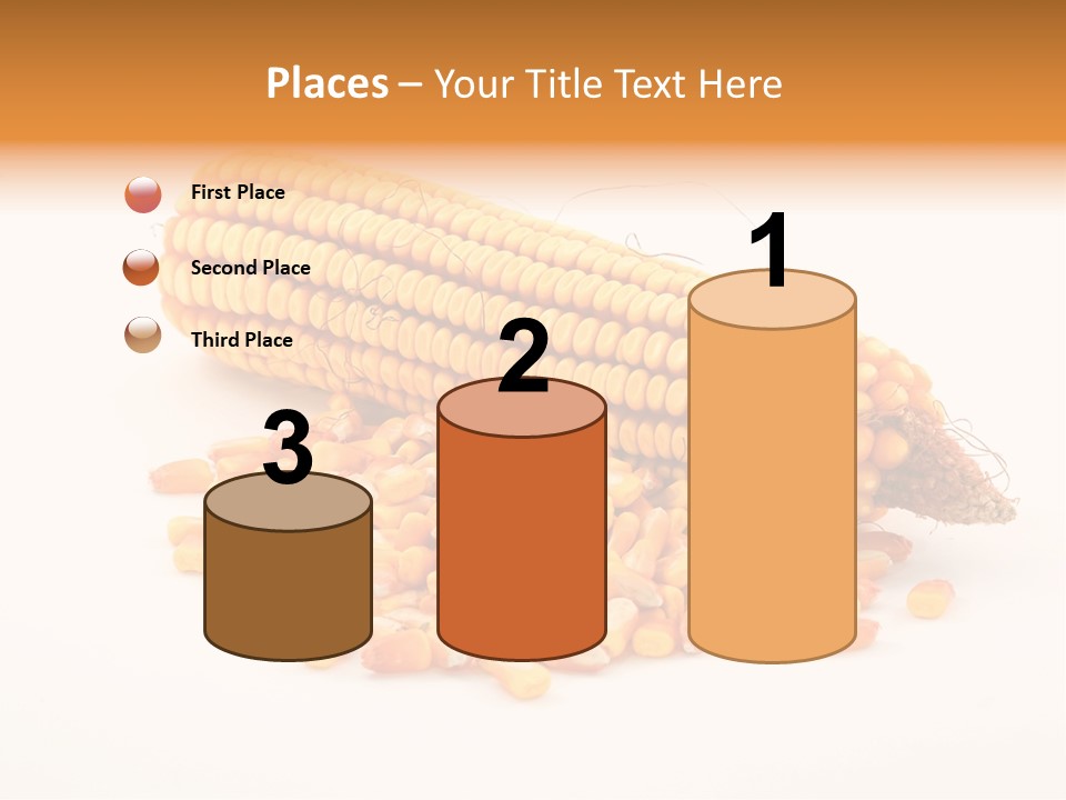 Golden Vegetable Corn PowerPoint Template