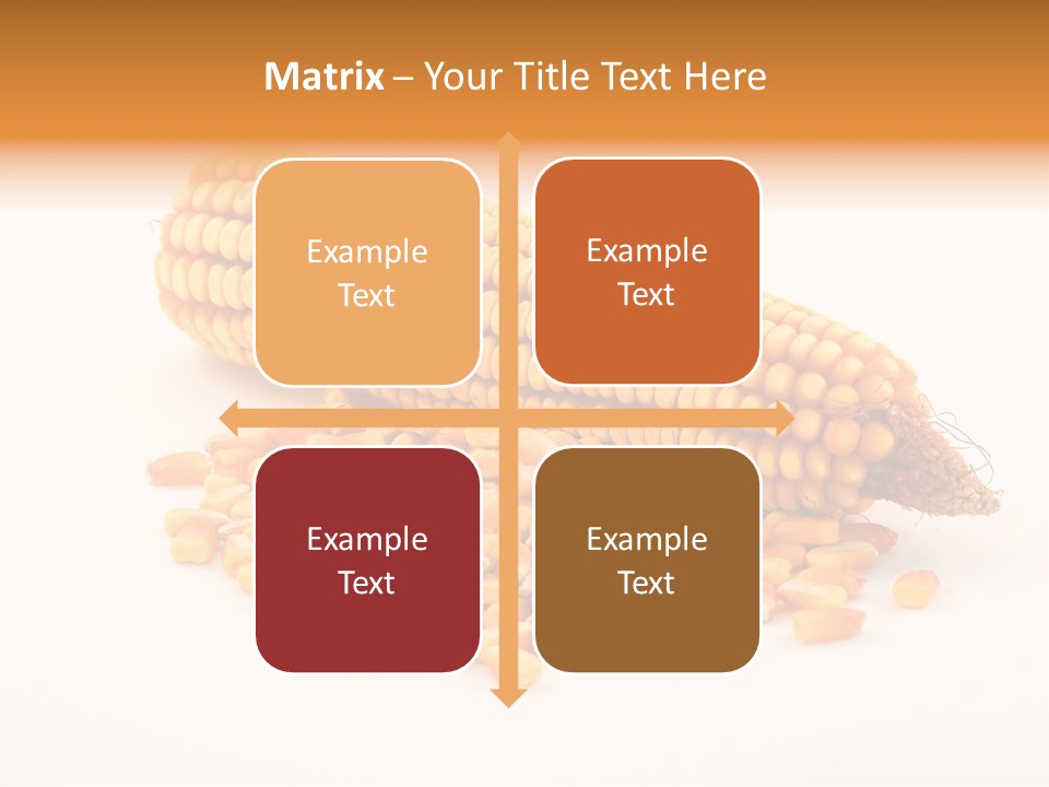 Golden Vegetable Corn PowerPoint Template