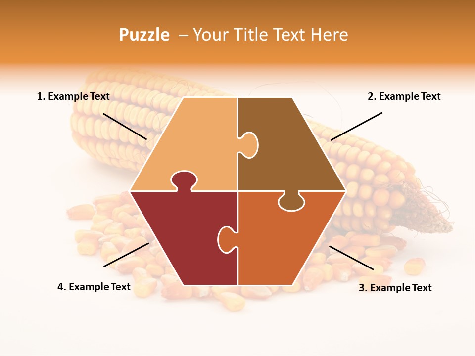 Golden Vegetable Corn PowerPoint Template