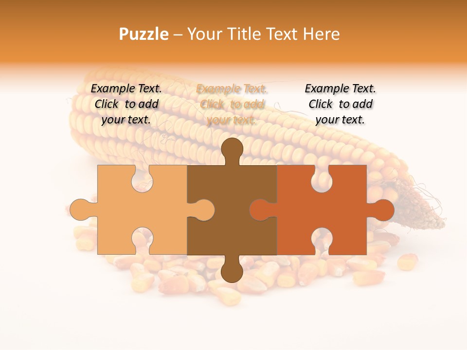 Golden Vegetable Corn PowerPoint Template